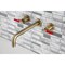 Kingston Brass KS8023CKL Two-Handle Wall Mount Tub Faucet, Antique Brass KS8023CKL - alternate 4